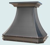 Stainless Range Hood With Dark Copper Straps 2 small