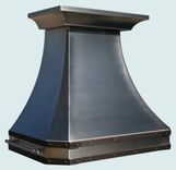 Stainless Range Hood With Dark Copper Straps 3 small