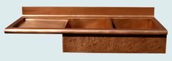 Copper Sink With Drainboard & Splash 1 small
