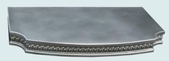 Pewter Countertop With Braid Edge & Scallop Corners 1 small