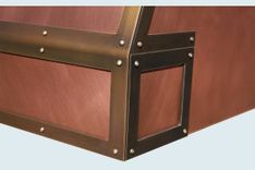 Copper Range Hood With Brass Straps 4 small