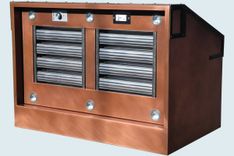 Copper Range Hood With Brass Straps 6 small