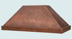 Copper Range Hood With Hammered Band 3 small