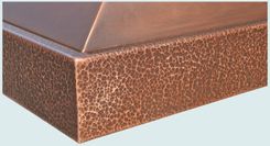 Copper Range Hood With Hammered Band 6 small