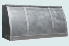 Zinc Range Hood With Matte Stainless Straps 1 small