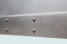 Zinc Range Hood With Matte Stainless Straps 4 small