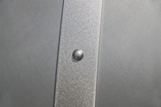 Zinc Range Hood With Matte Stainless Straps 5 small