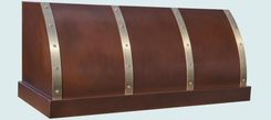 Copper Range Hood With Brass Straps & Rivets 1 small