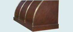 Copper Range Hood With Brass Straps & Rivets 4 small