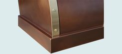 Copper Range Hood With Brass Straps & Rivets 5 small