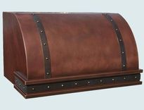 Copper Range Hood With Dark Brass Straps & Inset Band 1 small