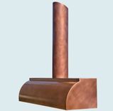 Copper Range Hood With Tall Round Stack 2 small