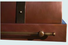 Copper Range Hood With Brass Pot Rail & Straps 4 small