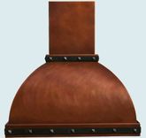 Copper Range Hood With Stack & Straps 2 small