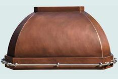 Copper Range Hood With Stainless Pot Rail 2 small