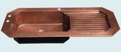 Copper Sink With Drainboard & Ray's Hammering 1 small