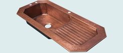 Copper Sink With Drainboard & Ray's Hammering 3 small