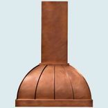 Copper Range Hood With Stack & Standing Seams 2 small
