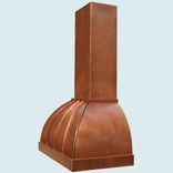 Copper Range Hood With Stack & Standing Seams 4 small