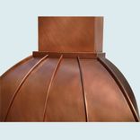 Copper Range Hood With Stack & Standing Seams 5 small