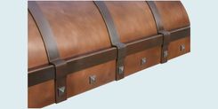Copper Range Hood With Brass Straps & Clavos 4 small
