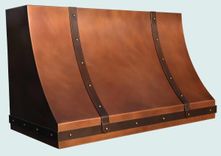 Copper Range Hood With Brass Straps 1 small