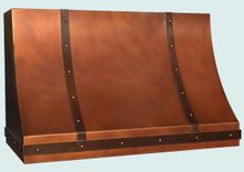 Copper Range Hood With Brass Straps 2 small