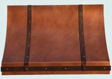 Copper Range Hood With Brass Straps 3 small