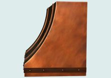 Copper Range Hood With Brass Straps 5 small