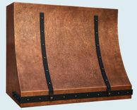 Copper Range Hood With Black Steel Straps 1 small
