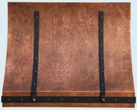 Copper Range Hood With Black Steel Straps 2 small