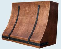 Copper Range Hood With Black Steel Straps 3 small
