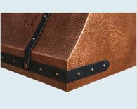 Copper Range Hood With Black Steel Straps 4 small