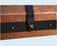 Copper Range Hood With Black Steel Straps 5 small