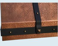 Copper Range Hood With Black Steel Straps 6 small