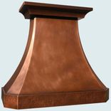 Copper Range Hood With Hammered Band 1 small