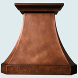 Copper Range Hood With Hammered Band 2 small