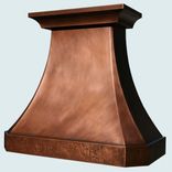 Copper Range Hood With Hammered Band 3 small