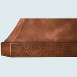Copper Range Hood With Hammered Band 4 small