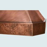 Copper Range Hood With Hammered Band 5 small