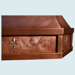 Copper Range Hood With Fleur De Lis 5 small