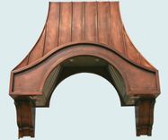 Copper Range Hood With Corbels & Angled Filters 4 small