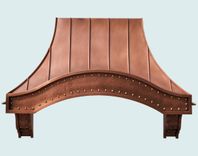 Copper Range Hood With Corbels & Pot Rails 2 small