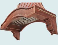 Copper Range Hood With Corbels & Pot Rails 5 small