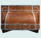 Copper Range Hood With Flower Applique & Skirt 1 small