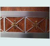 Copper Range Hood With Flower Applique & Skirt 2 small