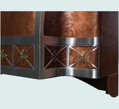 Copper Range Hood With Flower Applique & Skirt 4 small
