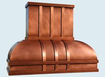 Copper Range Hood With Stack & Copper Straps 1 small
