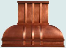 Copper Range Hood With Stack & Copper Straps 2 small