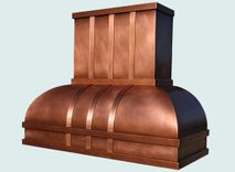 Copper Range Hood With Stack & Copper Straps 3 small
